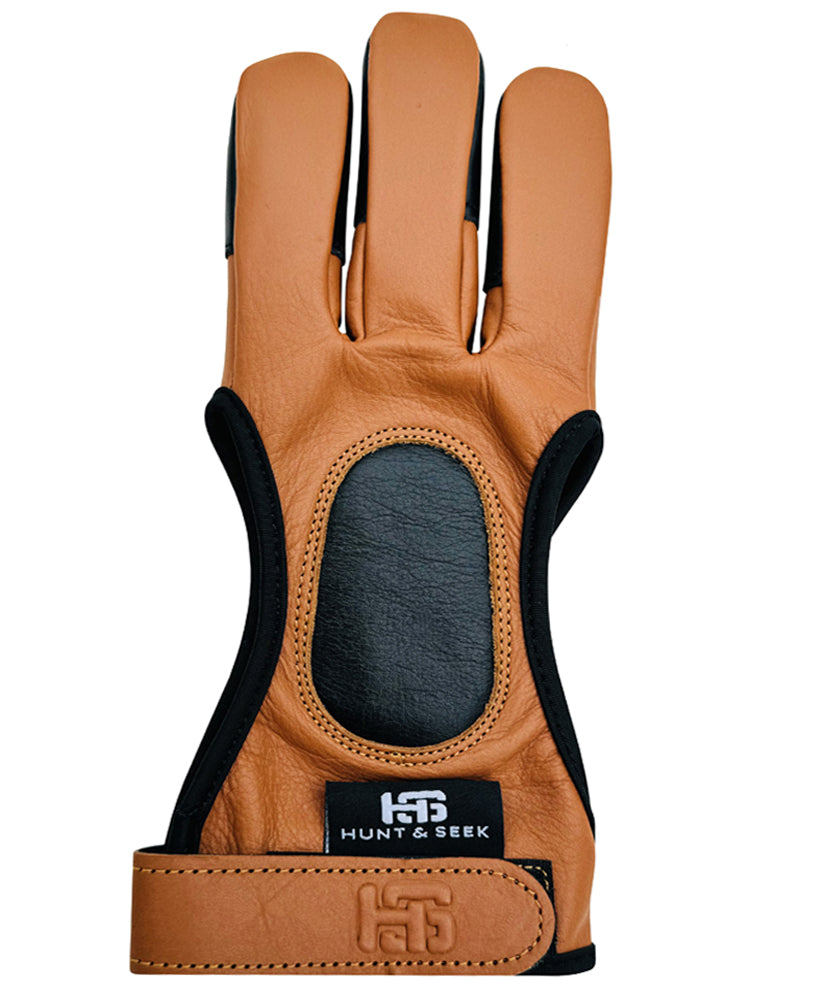 Three-Finger Cow Leather Shooting Glove for Recurve & Compound Bow