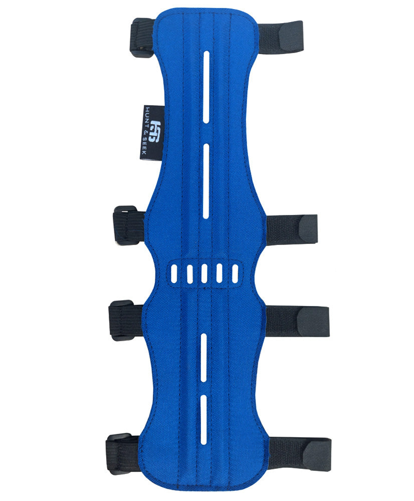 Fabric Archery Arm Guard With 4 Hook-and-Loop Adjustable Straps and Suede Leather Backing