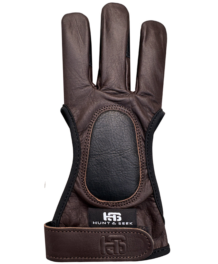 Three-Finger Cow Leather Shooting Glove for Recurve & Compound Bow