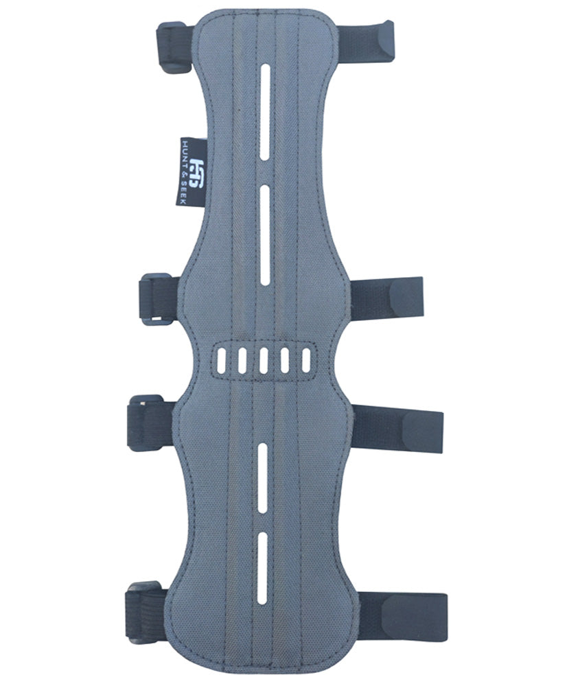 Fabric Archery Arm Guard With 4 Hook-and-Loop Adjustable Straps and Suede Leather Backing