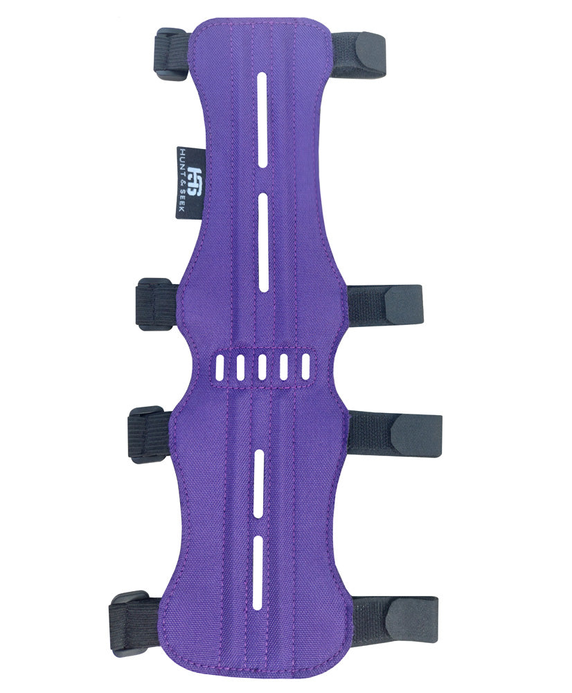 Fabric Archery Arm Guard With 4 Hook-and-Loop Adjustable Straps and Suede Leather Backing