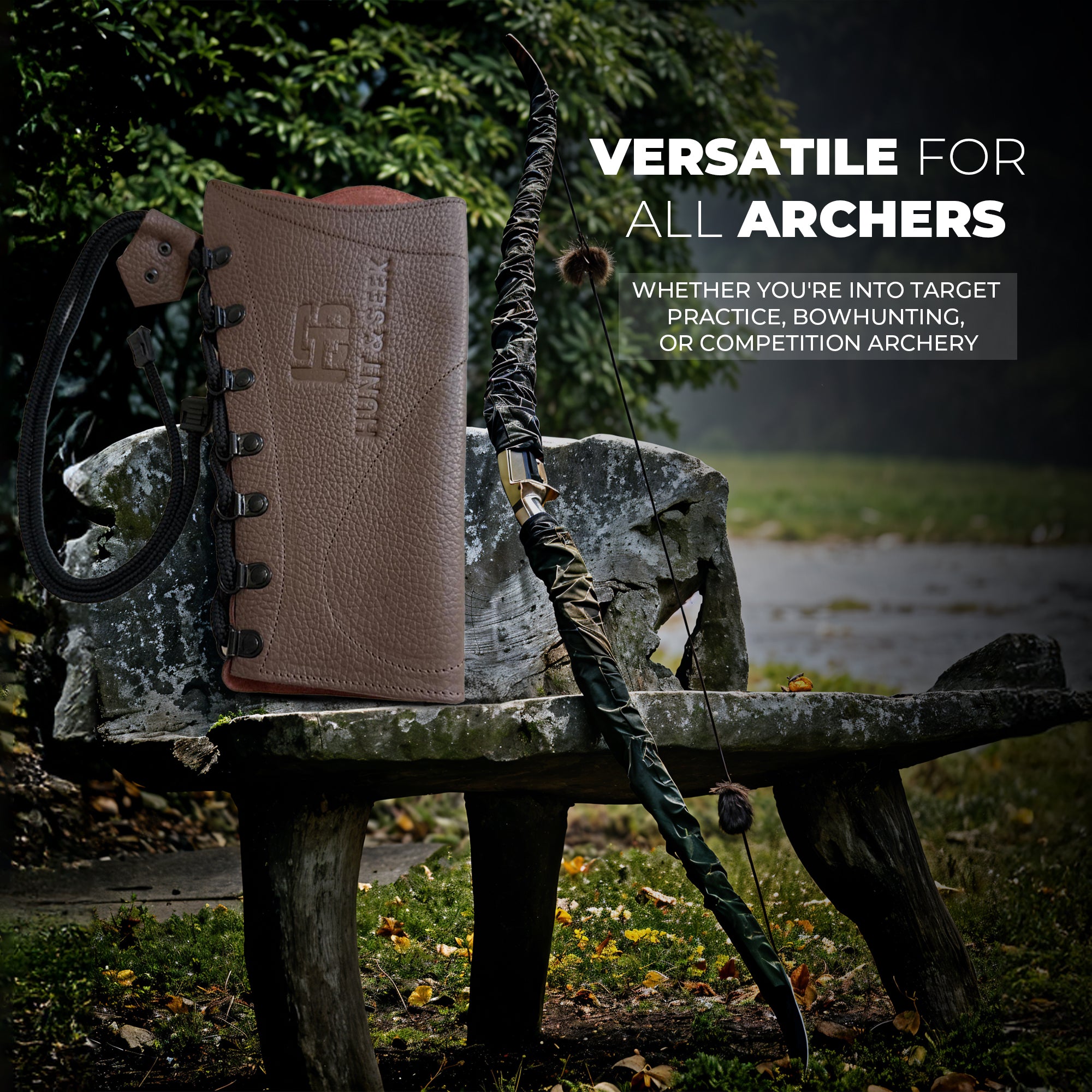 Premium Cow Leather Archery Arm Guard – Lace-Up Design for Comfort & Protection