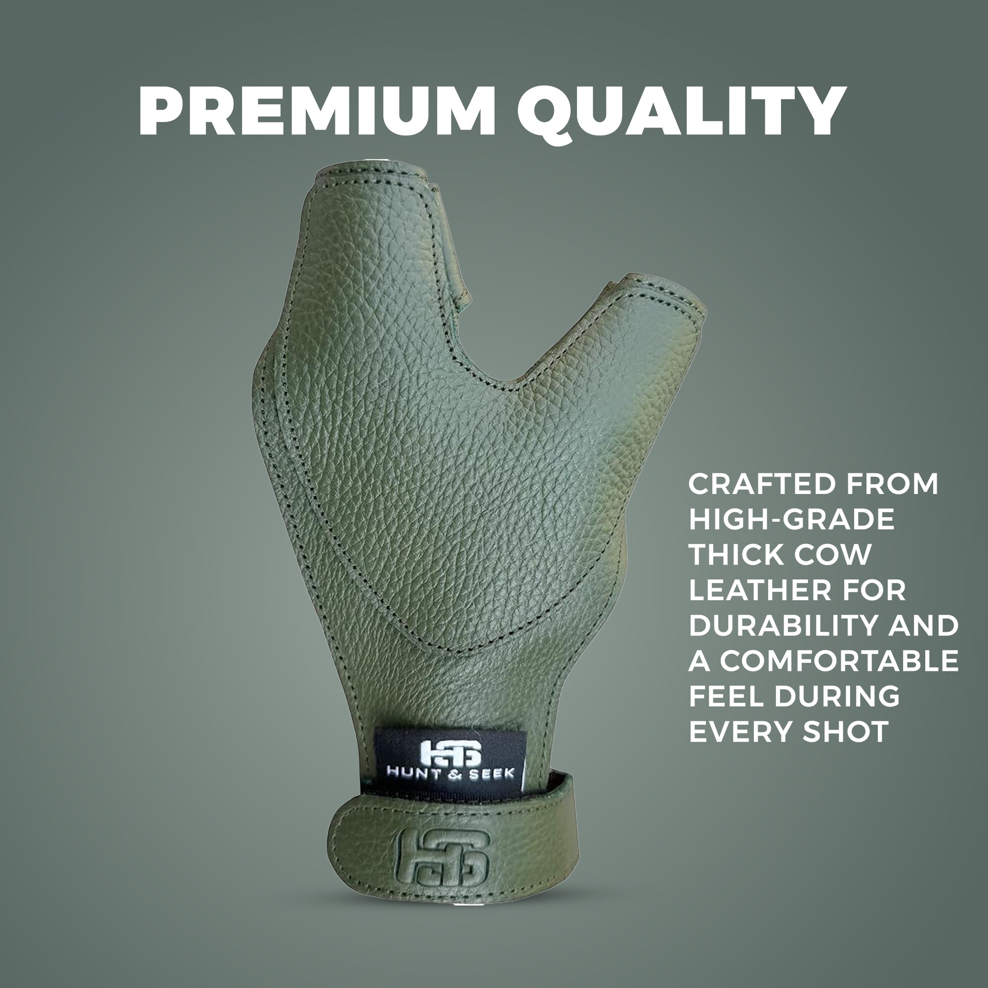 Thick Cow Leather Archery Hand Guard Protector Bow Glove for Traditional Long Recurve & Compound Bow