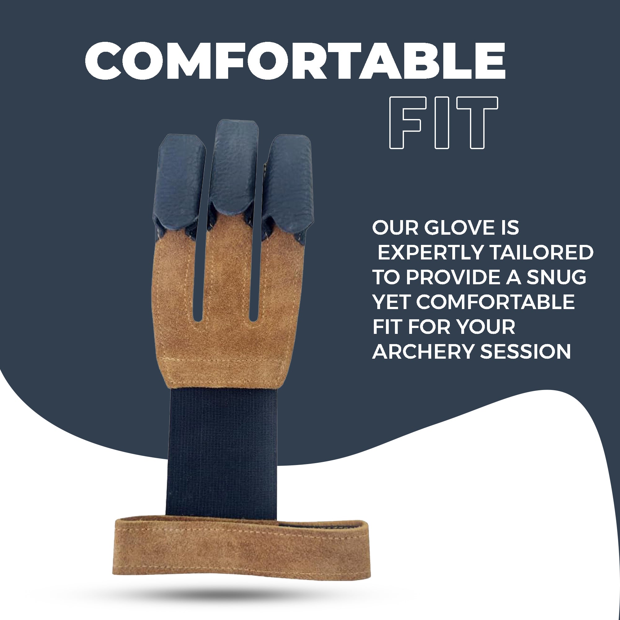 Three-Finger Premium Cow Sued Leather Shooting Glove - Unisex