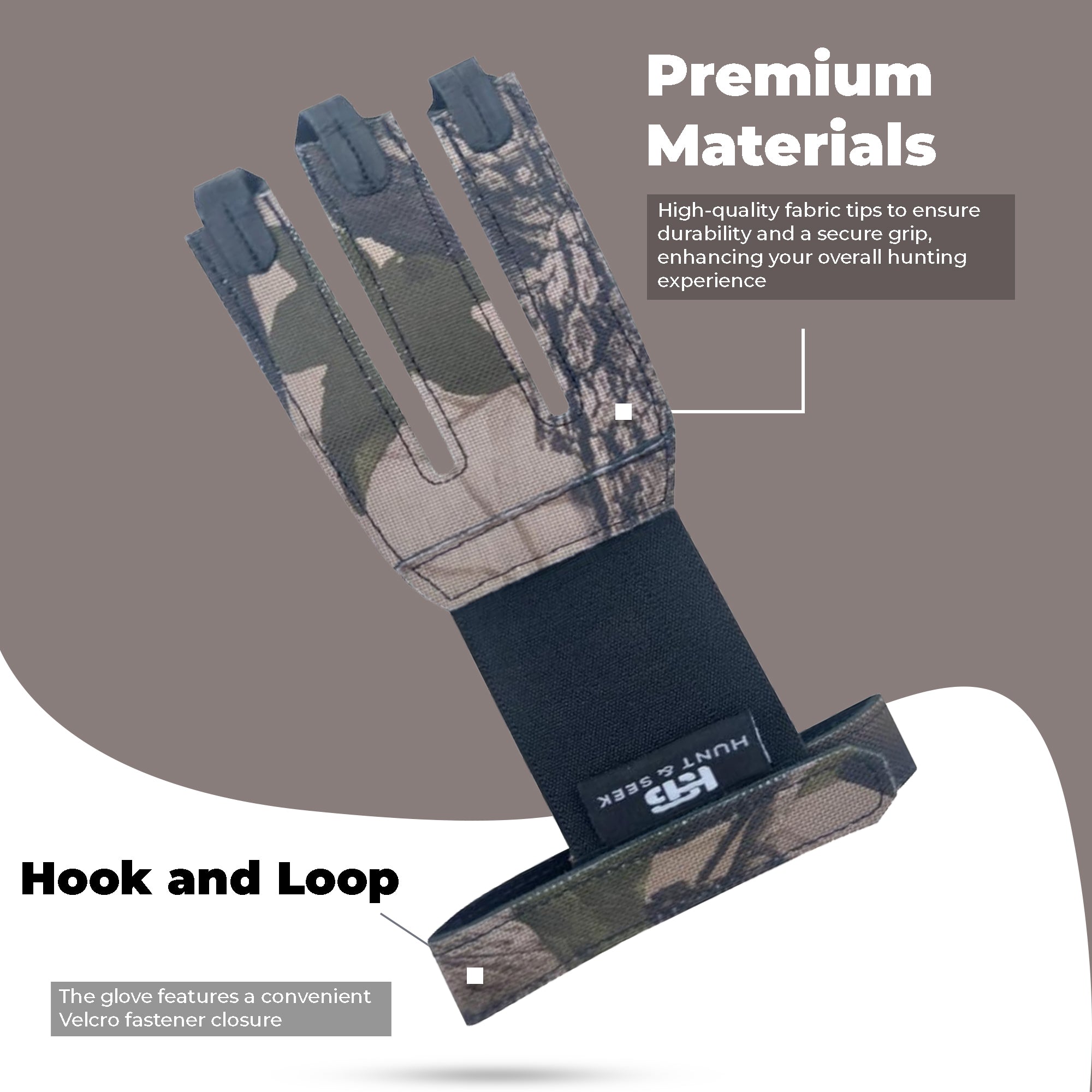 Three-Finger Fabric Shooting Glove - Camo - Unisex