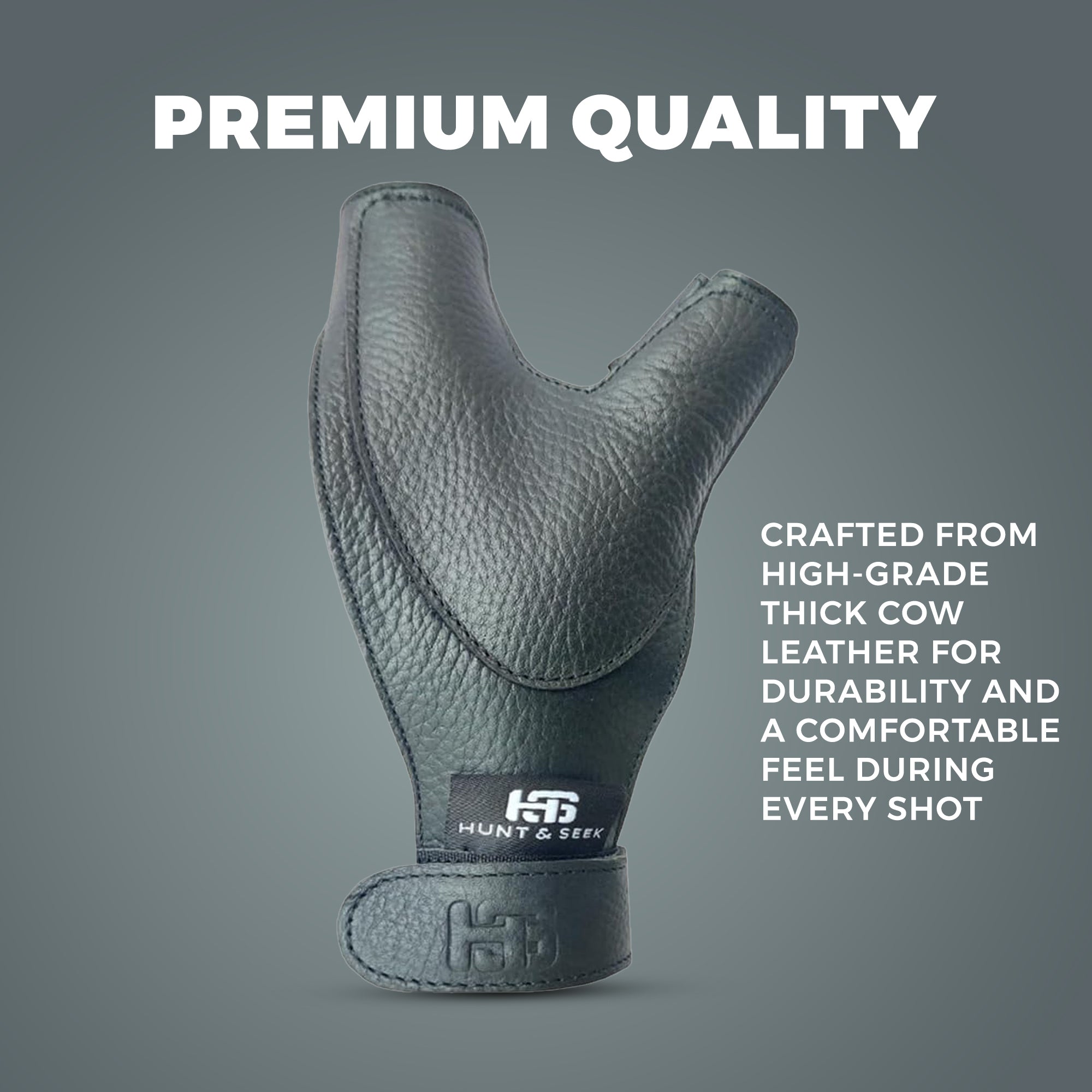 Thick Cow Leather Archery Hand Guard Protector Bow Glove for Traditional Long Recurve & Compound Bow