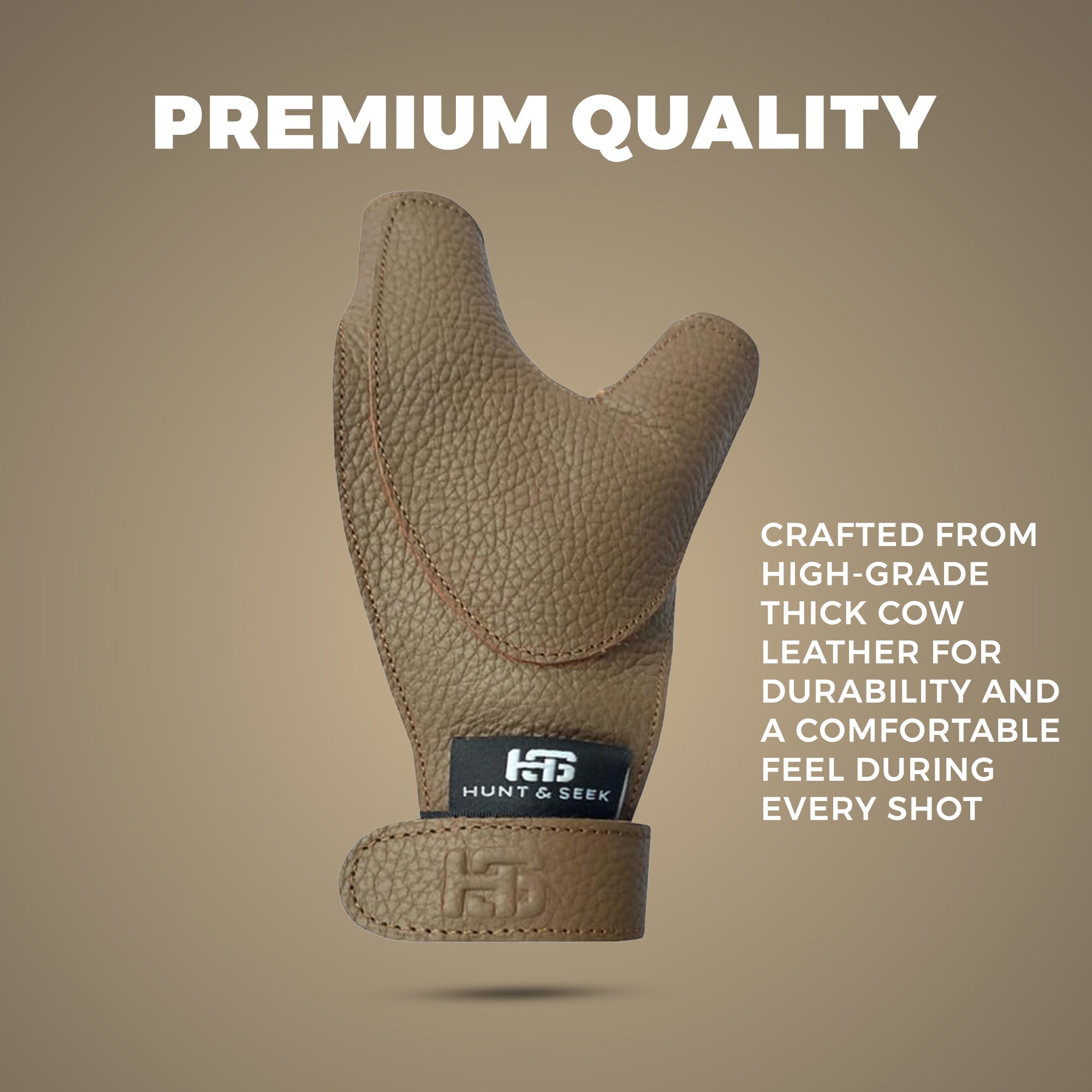 Thick Cow Leather Archery Hand Guard Protector Bow Glove for Traditional Long Recurve & Compound Bow