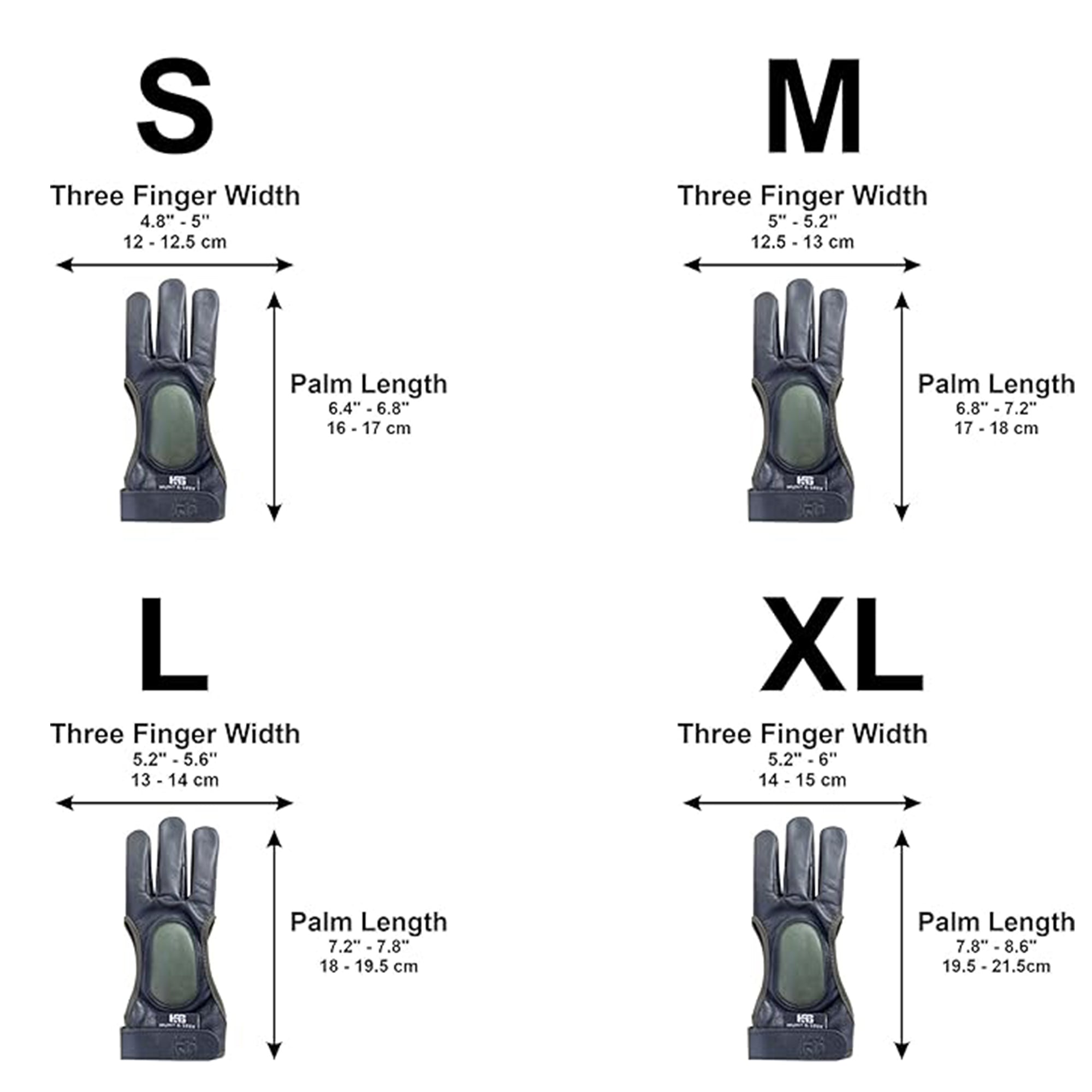 Three-Finger Cow Leather Shooting Glove for Recurve & Compound Bow