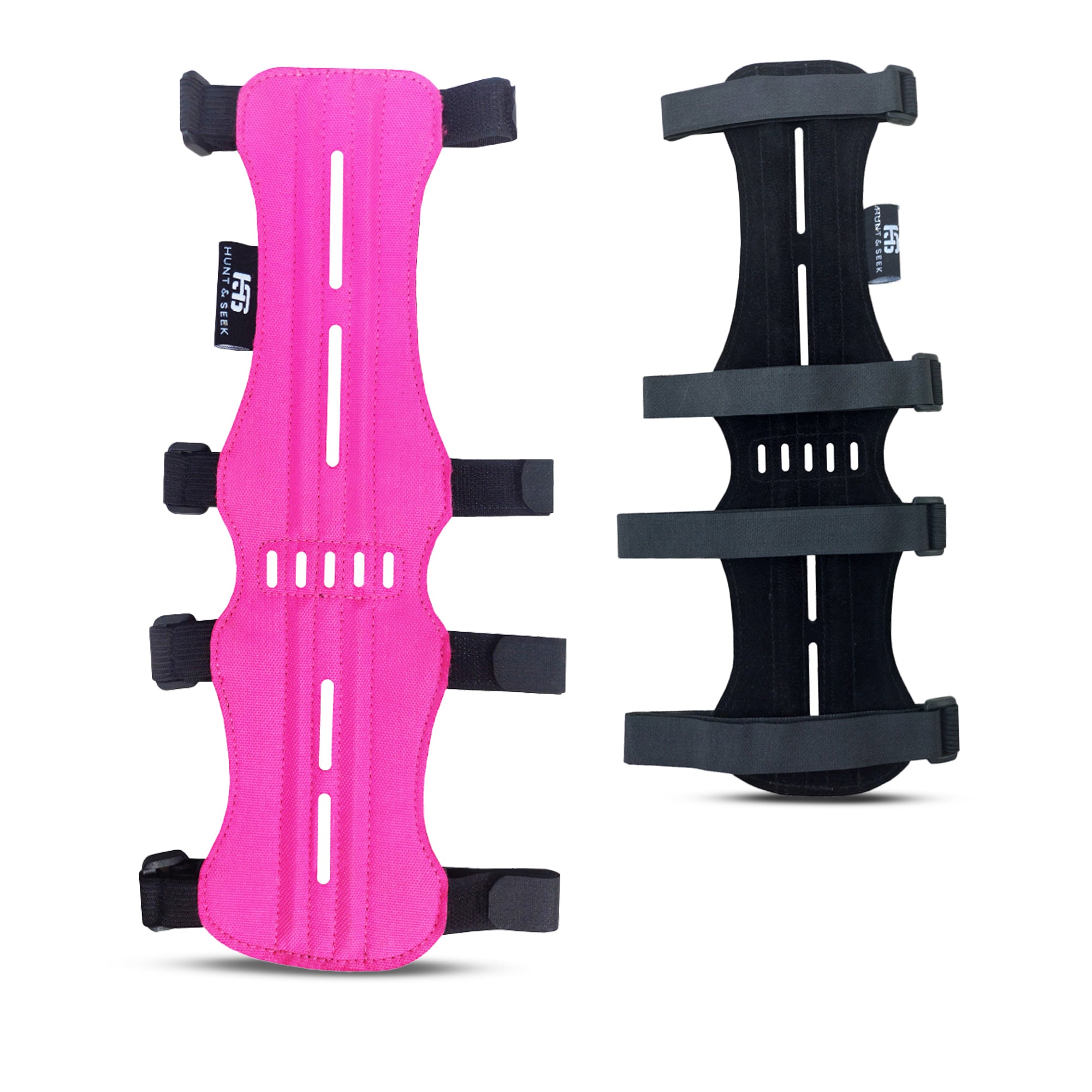 Fabric Archery Arm Guard With 4 Hook-and-Loop Adjustable Straps and Suede Leather Backing