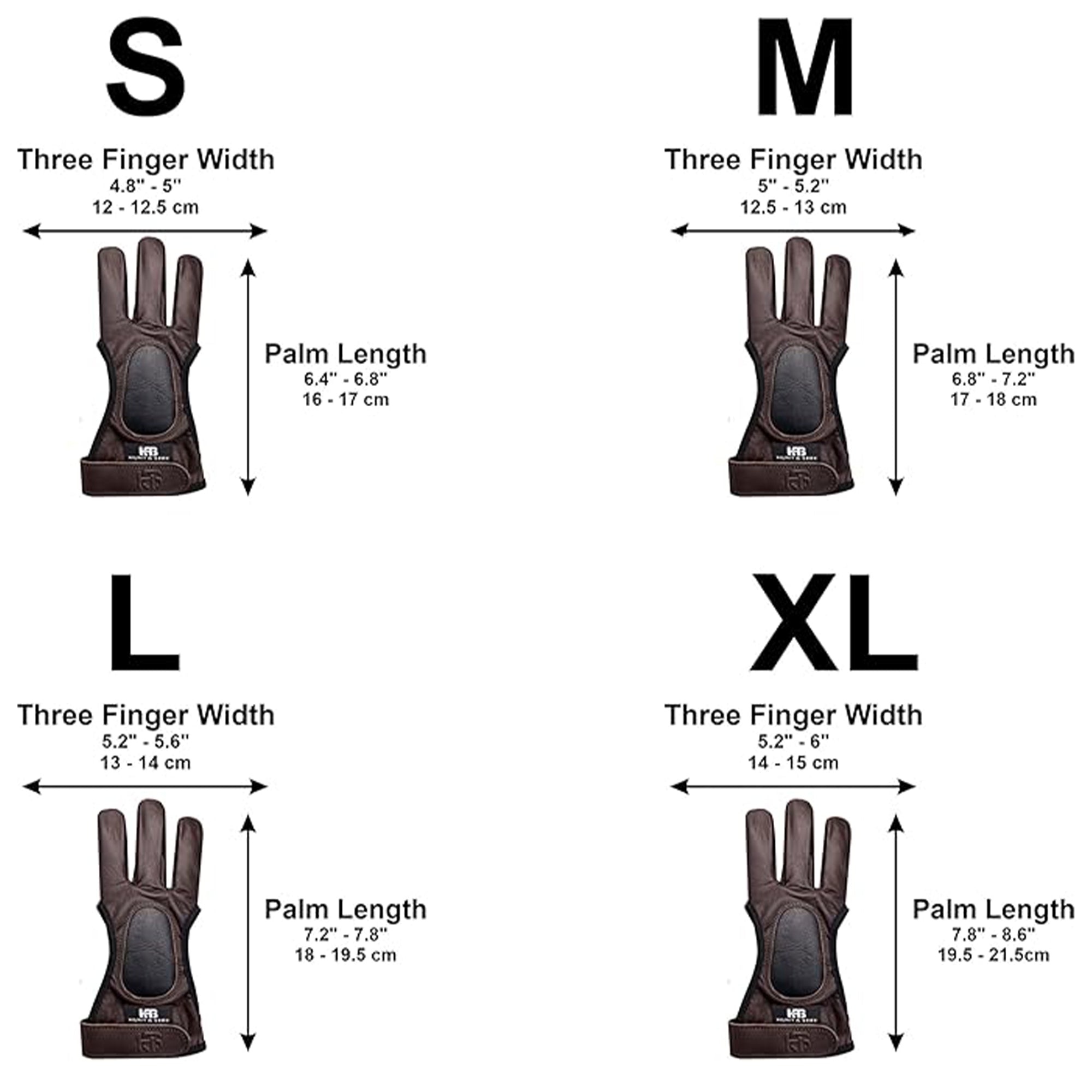 Three-Finger Cow Leather Shooting Glove for Recurve & Compound Bow