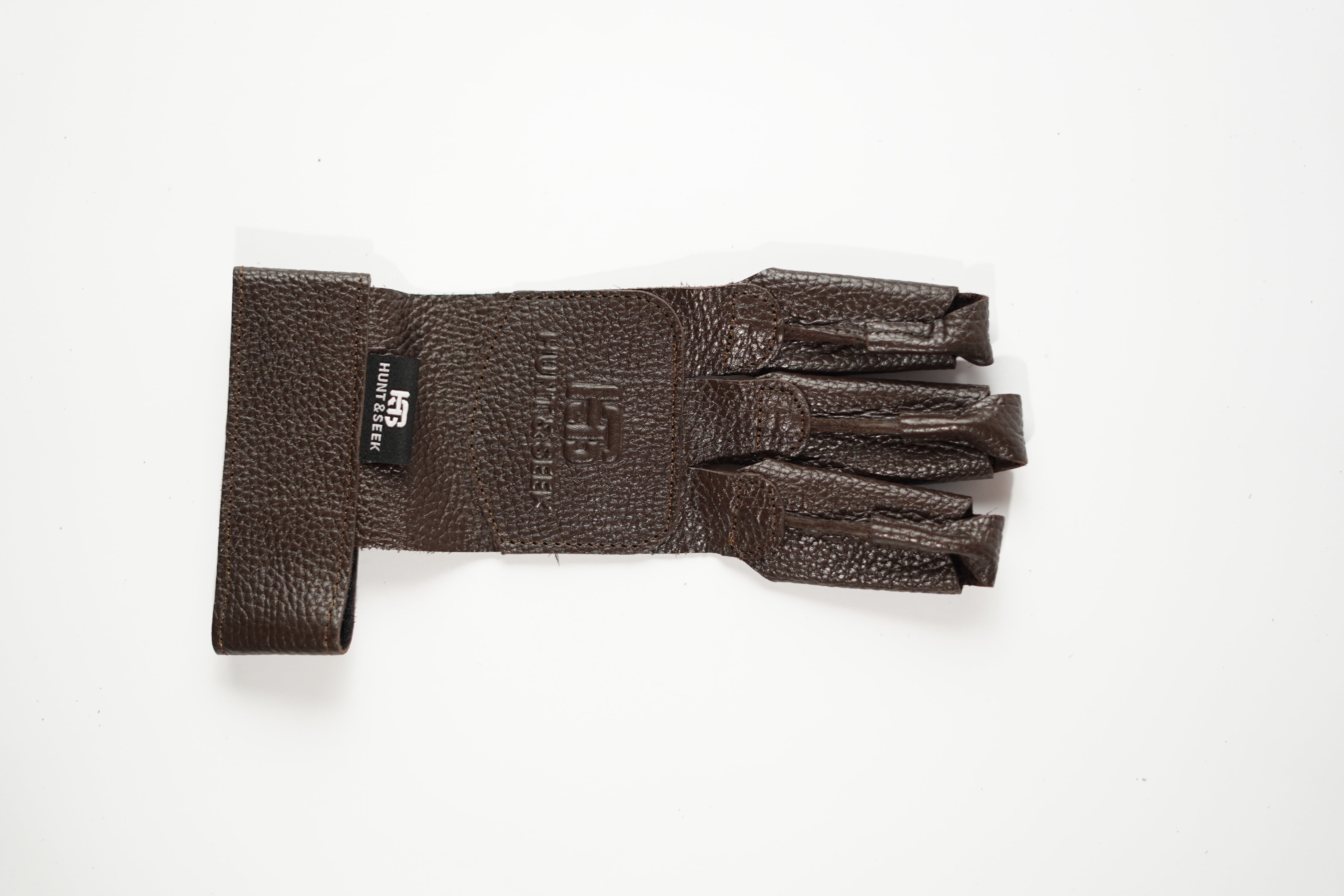 Premium Cow Leather 3-Finger Ambidextrous Archery Shooting Glove – Adjustable Wrist Strap for Recurve, Longbow & Traditional Bow Hunting