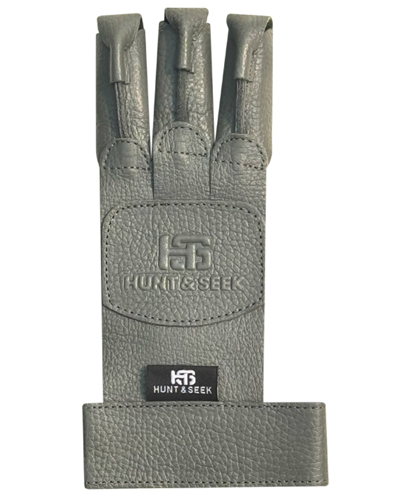 Premium Cow Leather 3-Finger Ambidextrous Archery Shooting Glove – Adjustable Wrist Strap for Recurve, Longbow & Traditional Bow Hunting