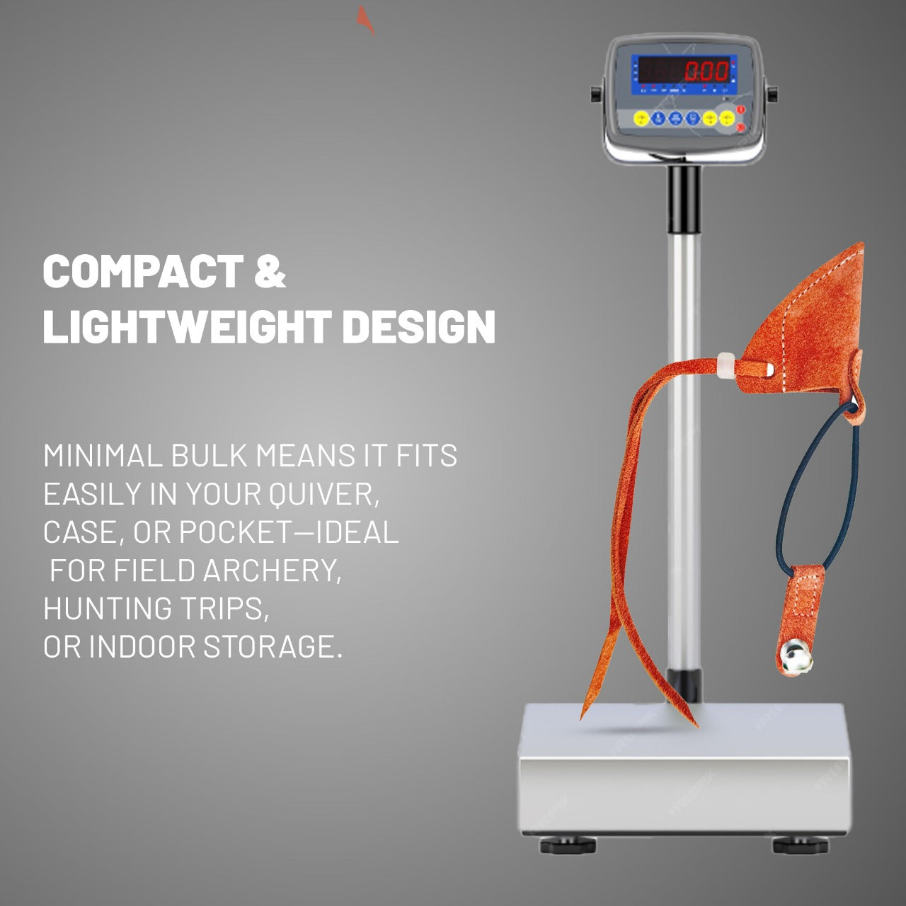 Traditional Bow String Keeper Premium Leather Archery Accessory Elastic Cord with Metal Hook for Recurve & Longbow