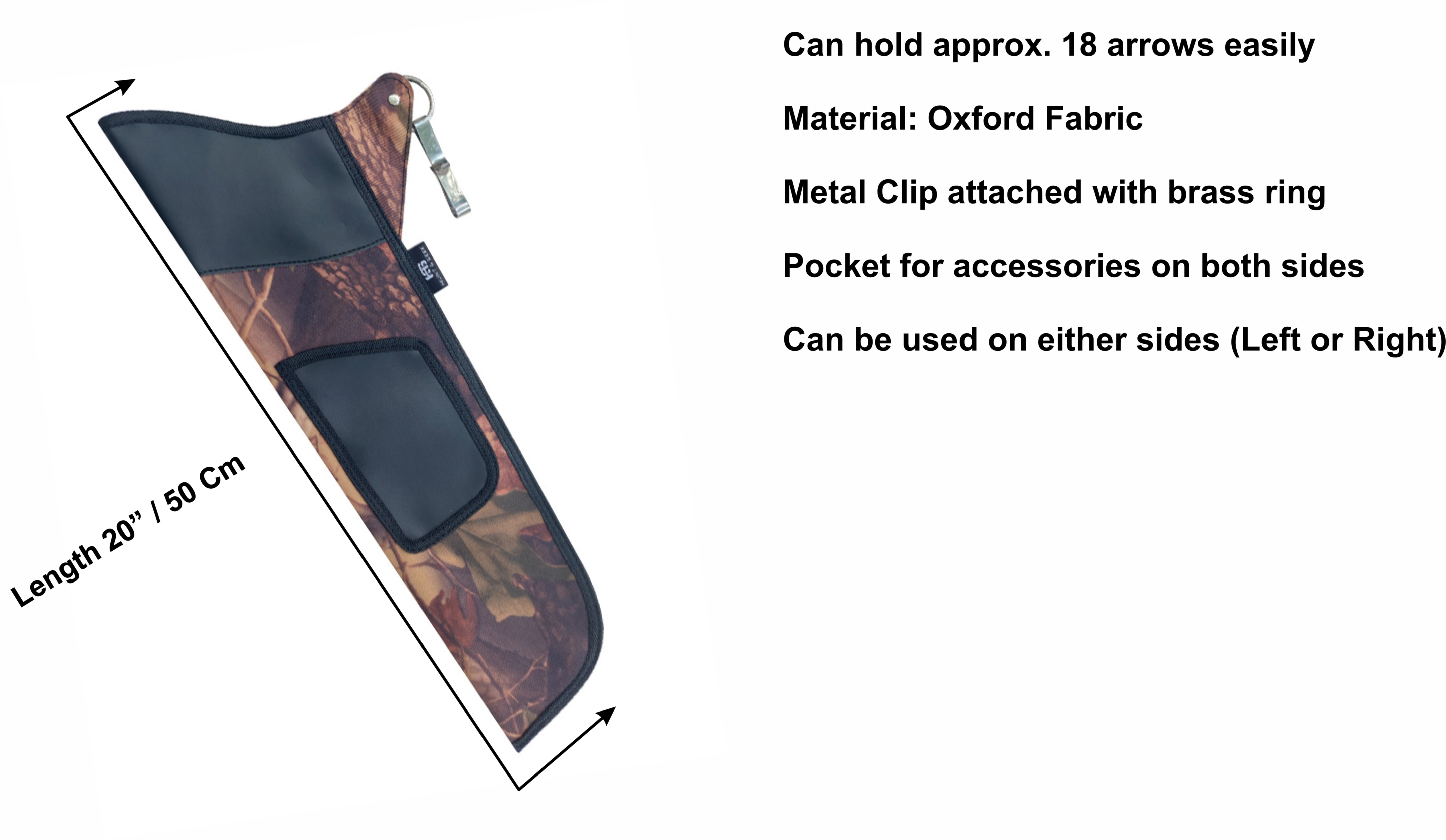 Bow Hunting Quiver Recurve Bow Quiver Two-Sided Accessory Pocket