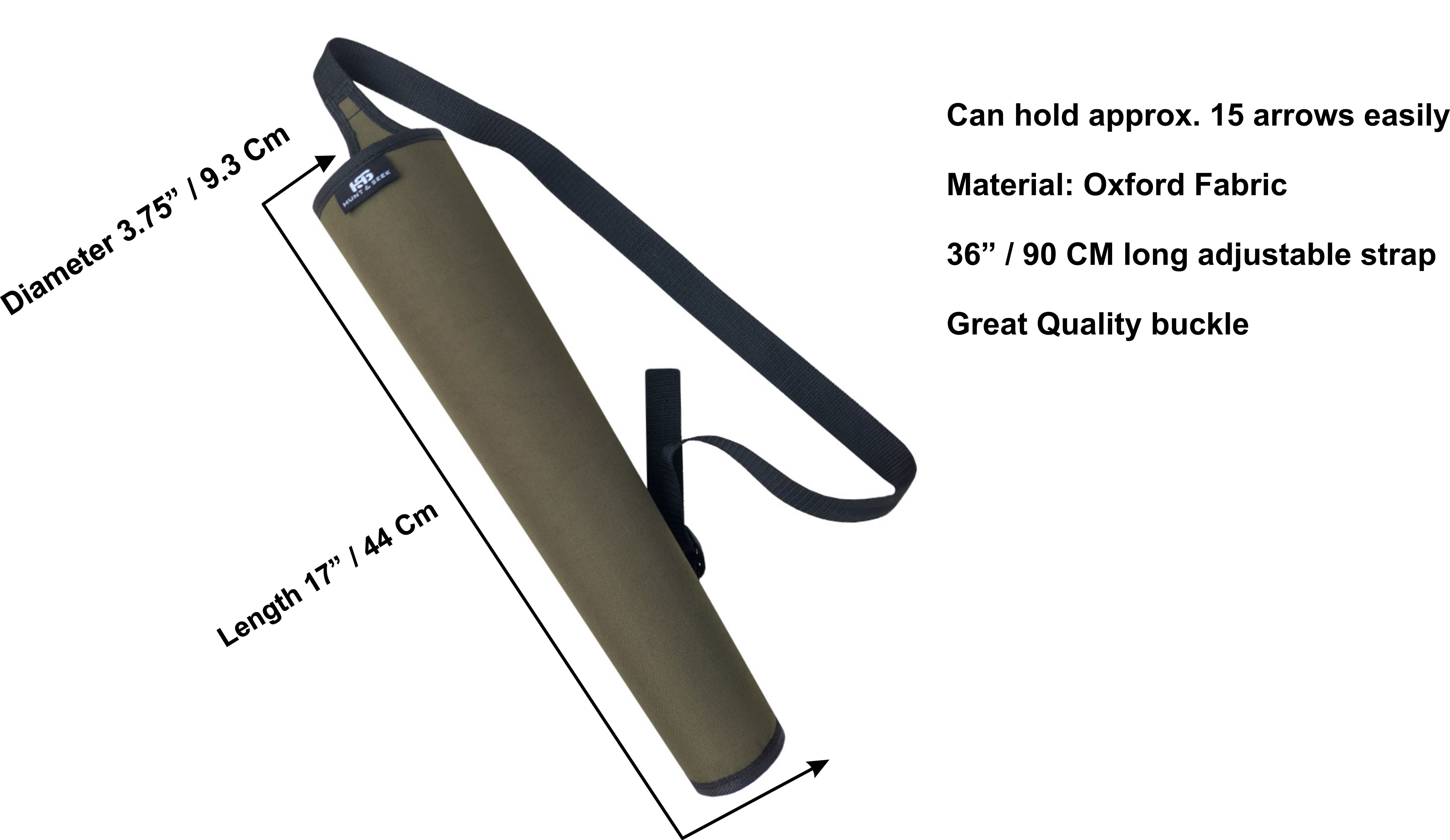 Lightweight Oxford Fabric Back and Shoulder Arrow Quiver With Adjustable Strap