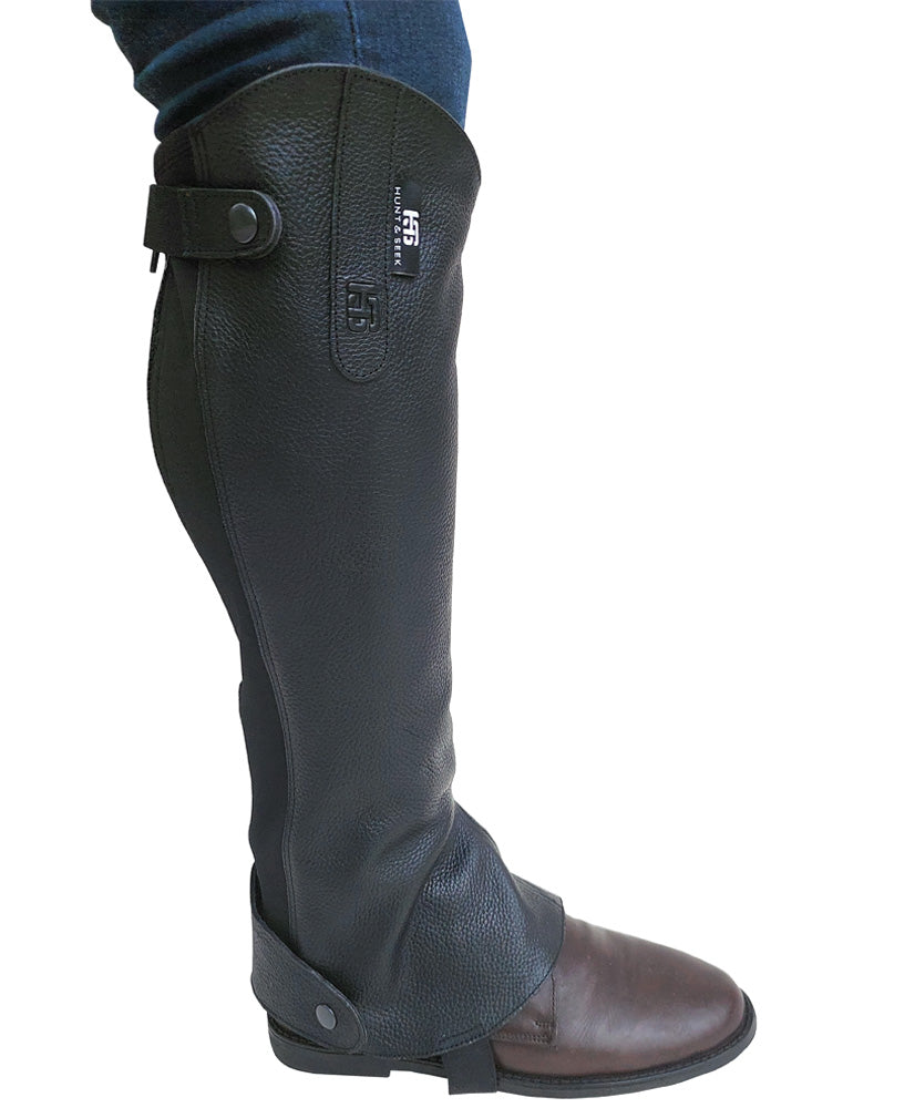Soft Real Cow Leather Half Chaps Pair for Horse Riding