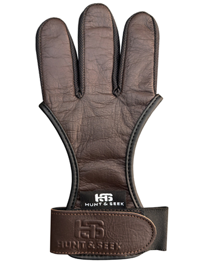 Three-Finger Cow Leather Archery Shooting Glove for Recurve & Compound Bow