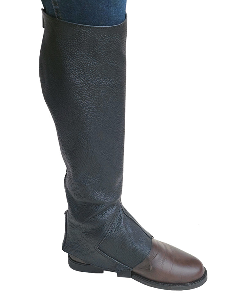 Soft Real Cow Leather Half Chaps Pair for Horse Riding