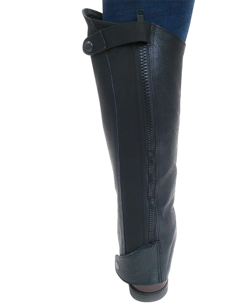 Soft Real Cow Leather Half Chaps Pair for Horse Riding