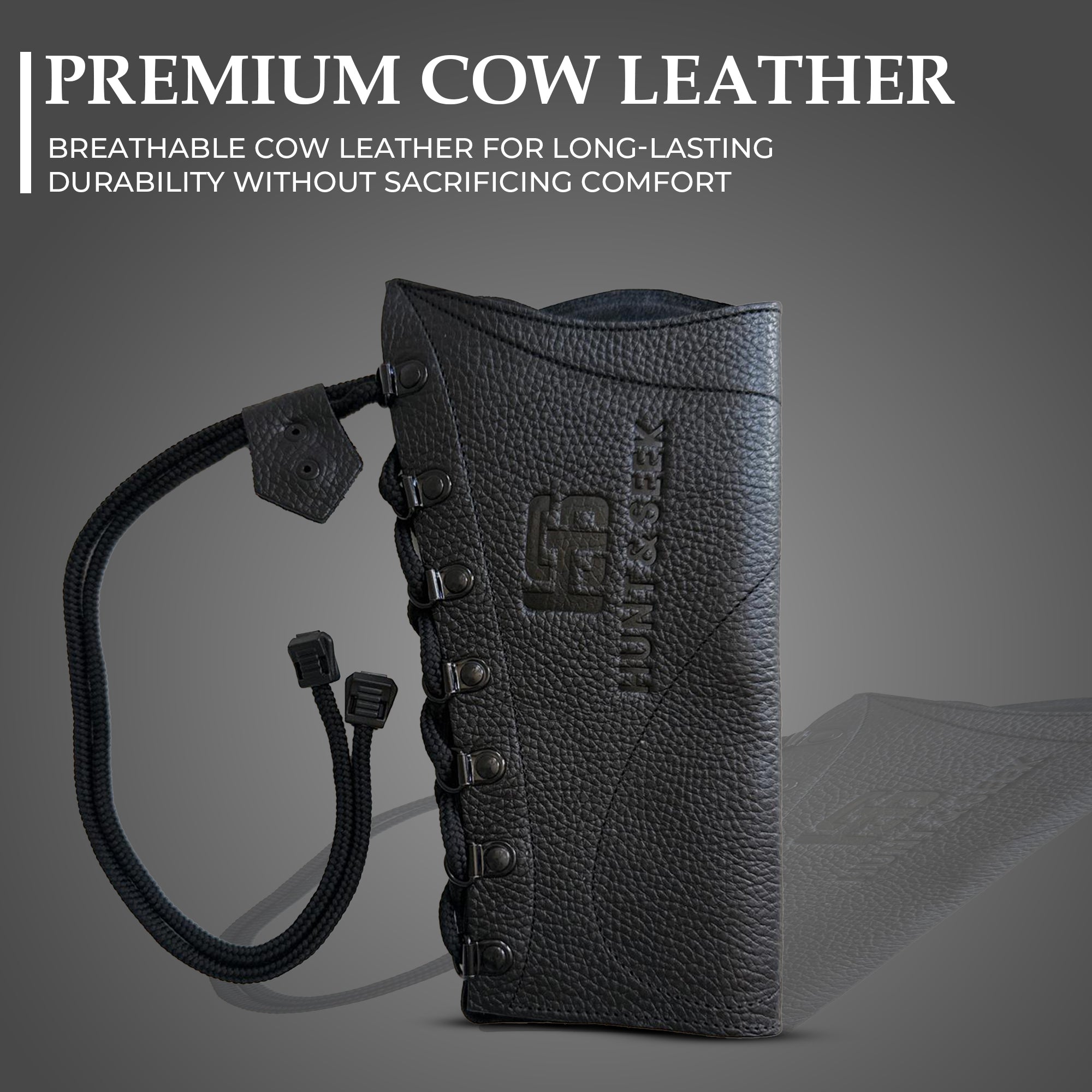 Premium Cow Leather Archery Arm Guard – Lace-Up Design for Comfort &amp; Protection