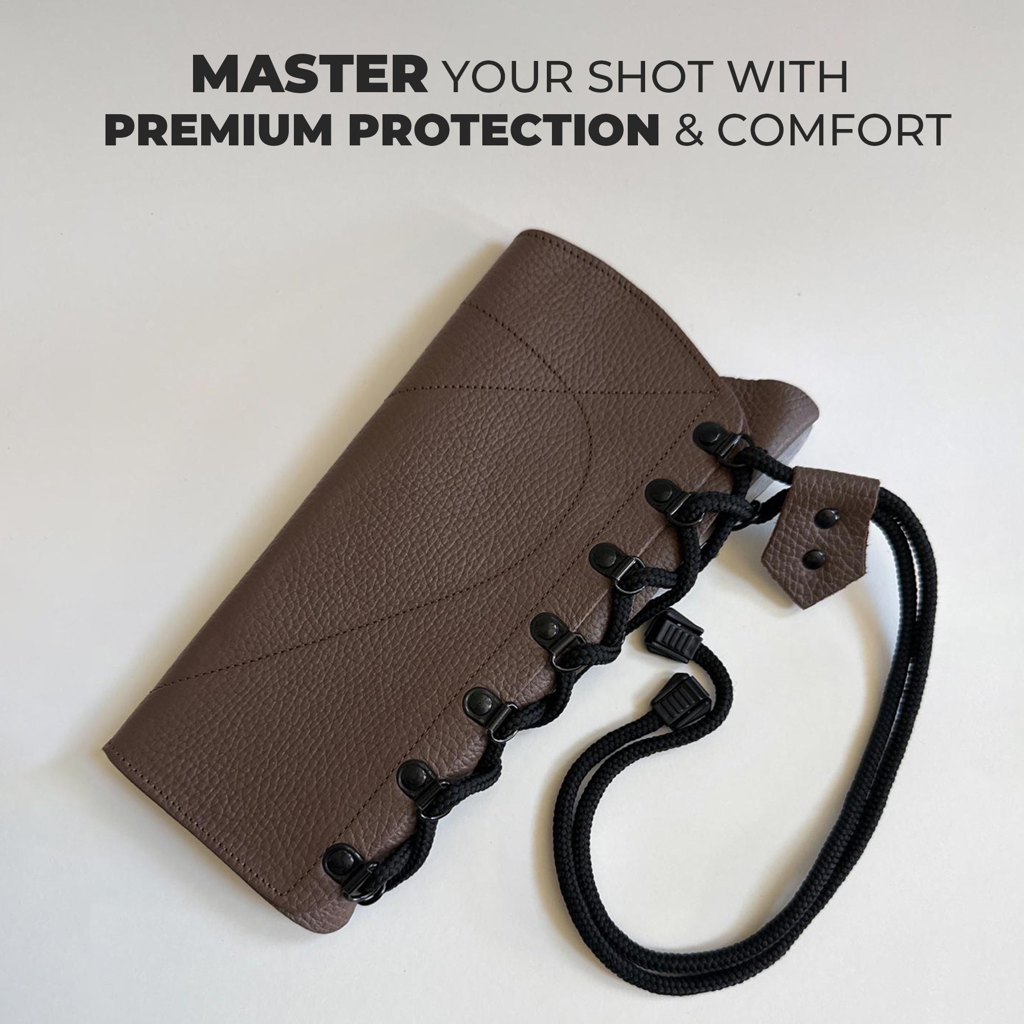 Premium Cow Leather Archery Arm Guard – Lace-Up Design for Comfort &amp; Protection