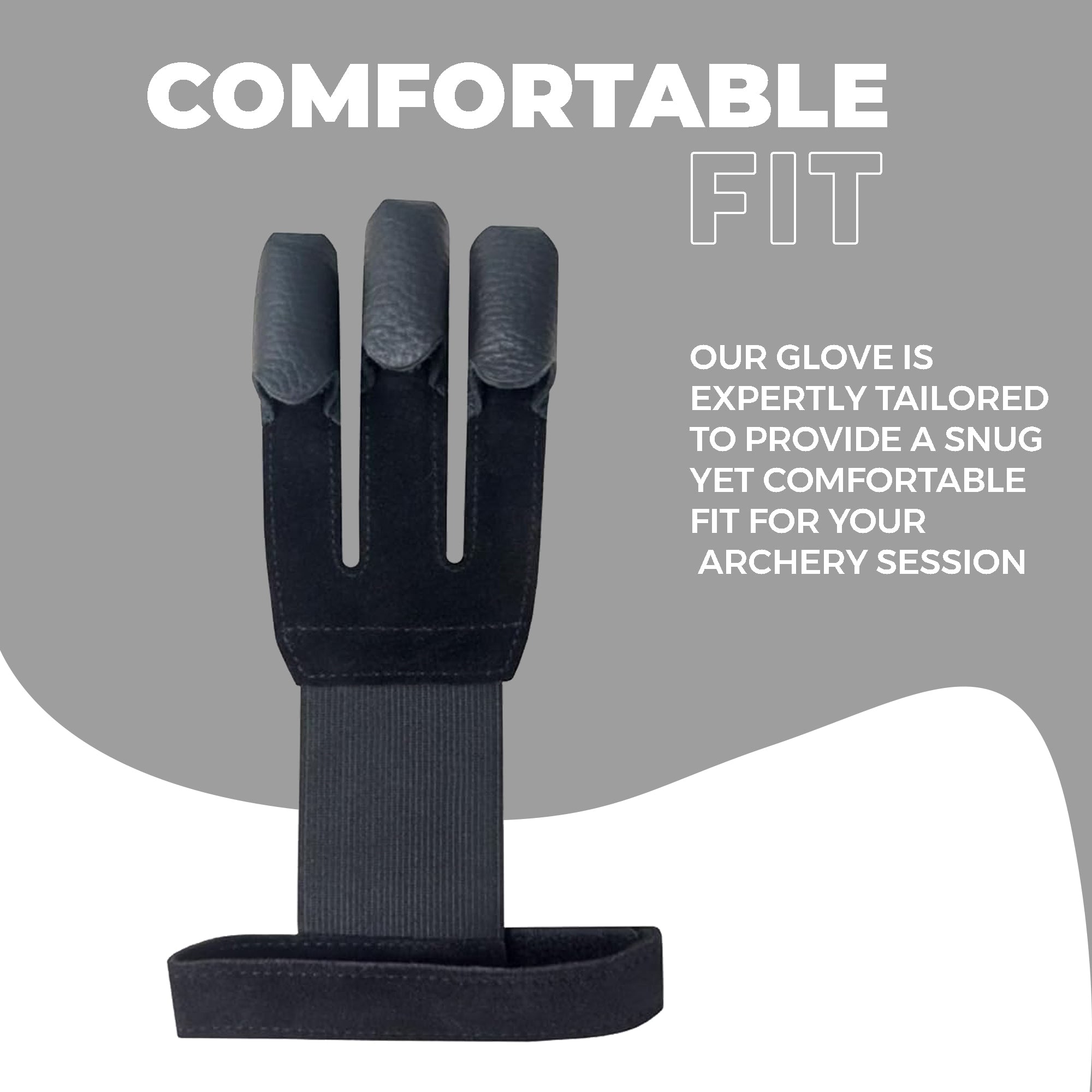 Three-Finger Premium Cow Sued Leather Shooting Glove - Unisex