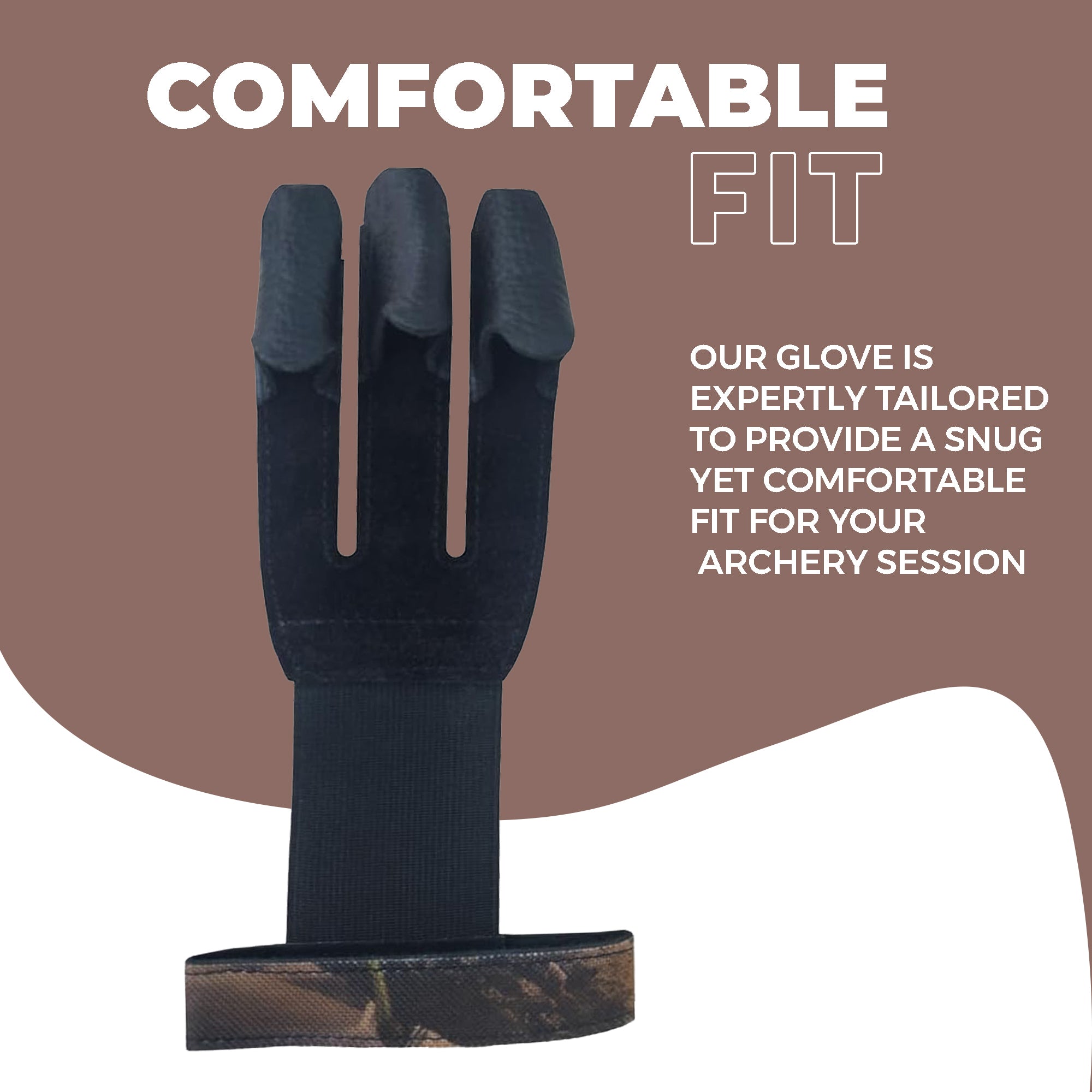 Three-Finger Fabric Shooting Glove - Camo - Unisex