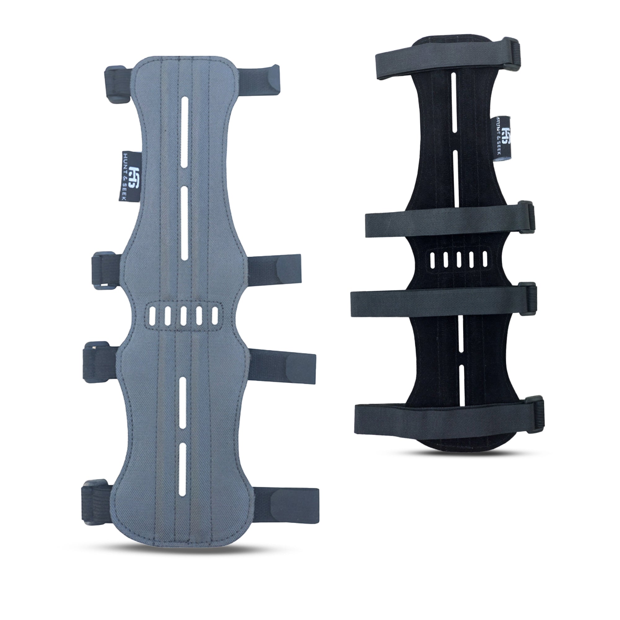 Fabric Archery Arm Guard With 4 Hook-and-Loop Adjustable Straps and Suede Leather Backing