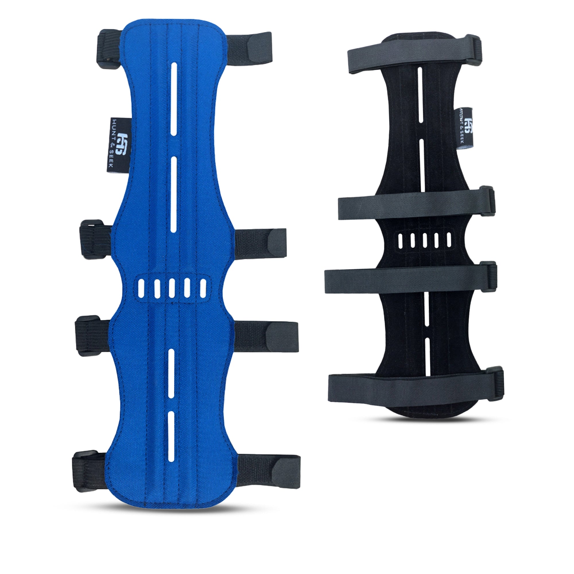 Fabric Archery Arm Guard With 4 Hook-and-Loop Adjustable Straps and Suede Leather Backing