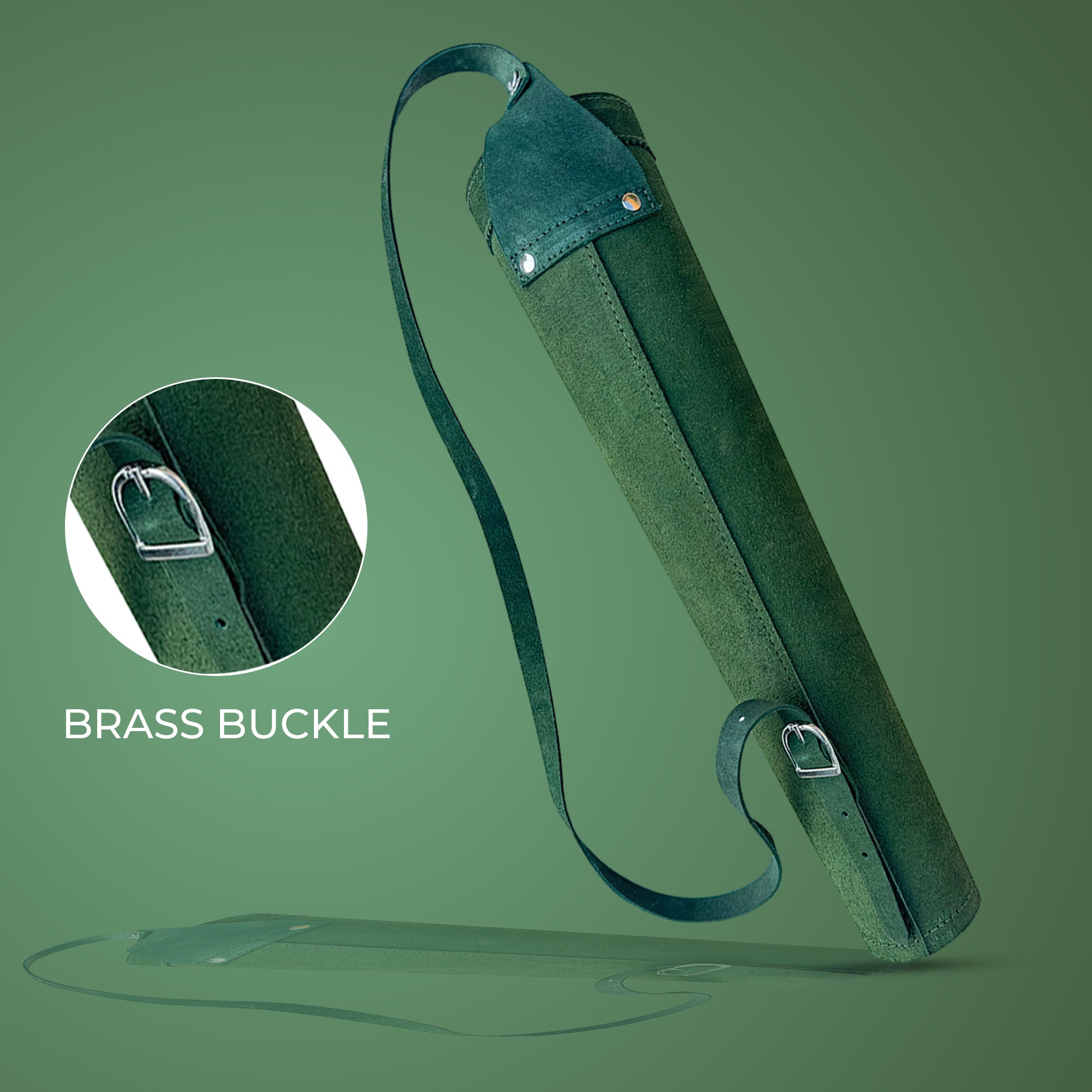 17-inches Cow Suede Leather Back/Shoulder Arrow Quiver