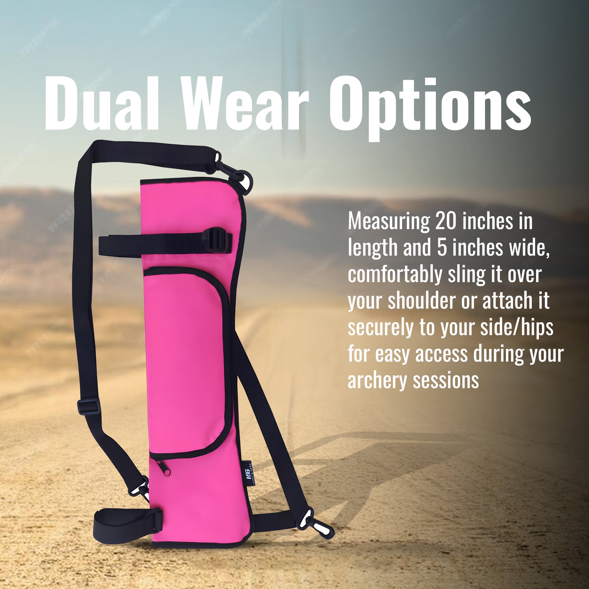 Oxford Fabric Shoulder or Side/Hip Arrow Quiver with Accessory Pocket