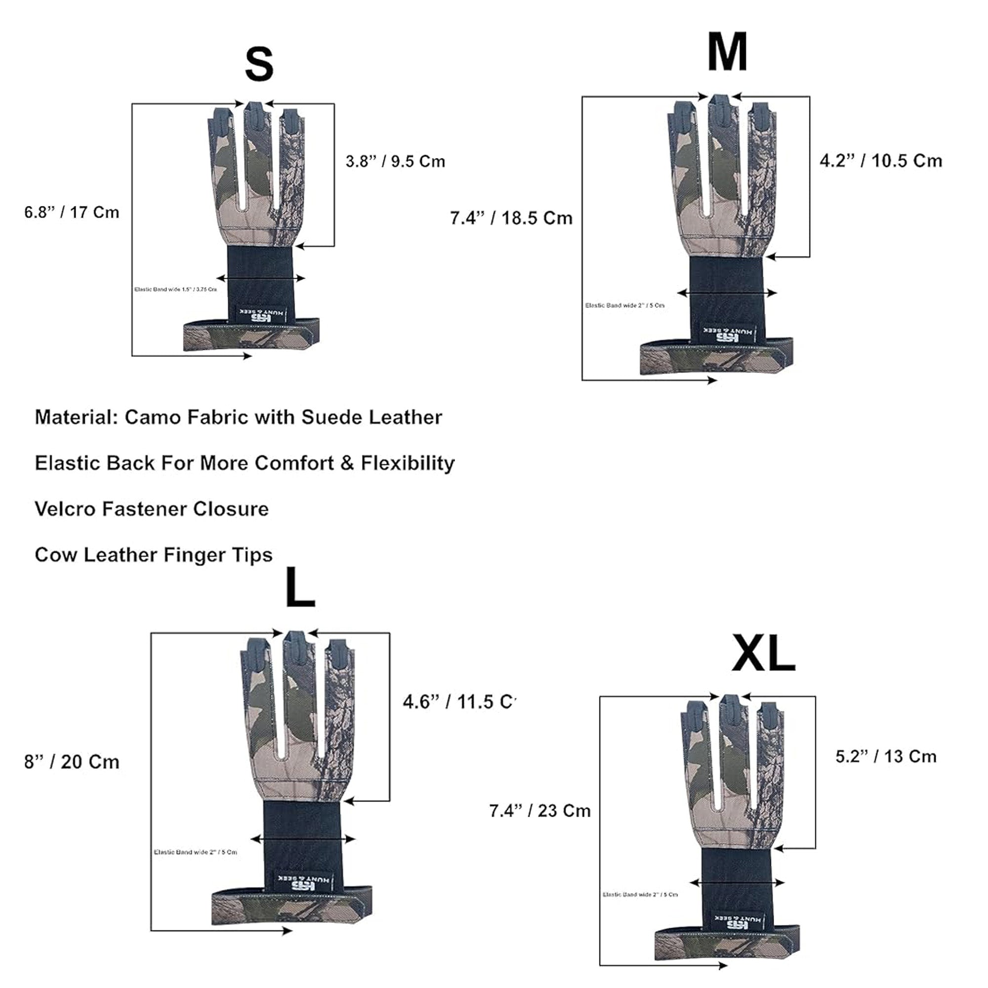 Three-Finger Fabric Shooting Glove - Camo - Unisex