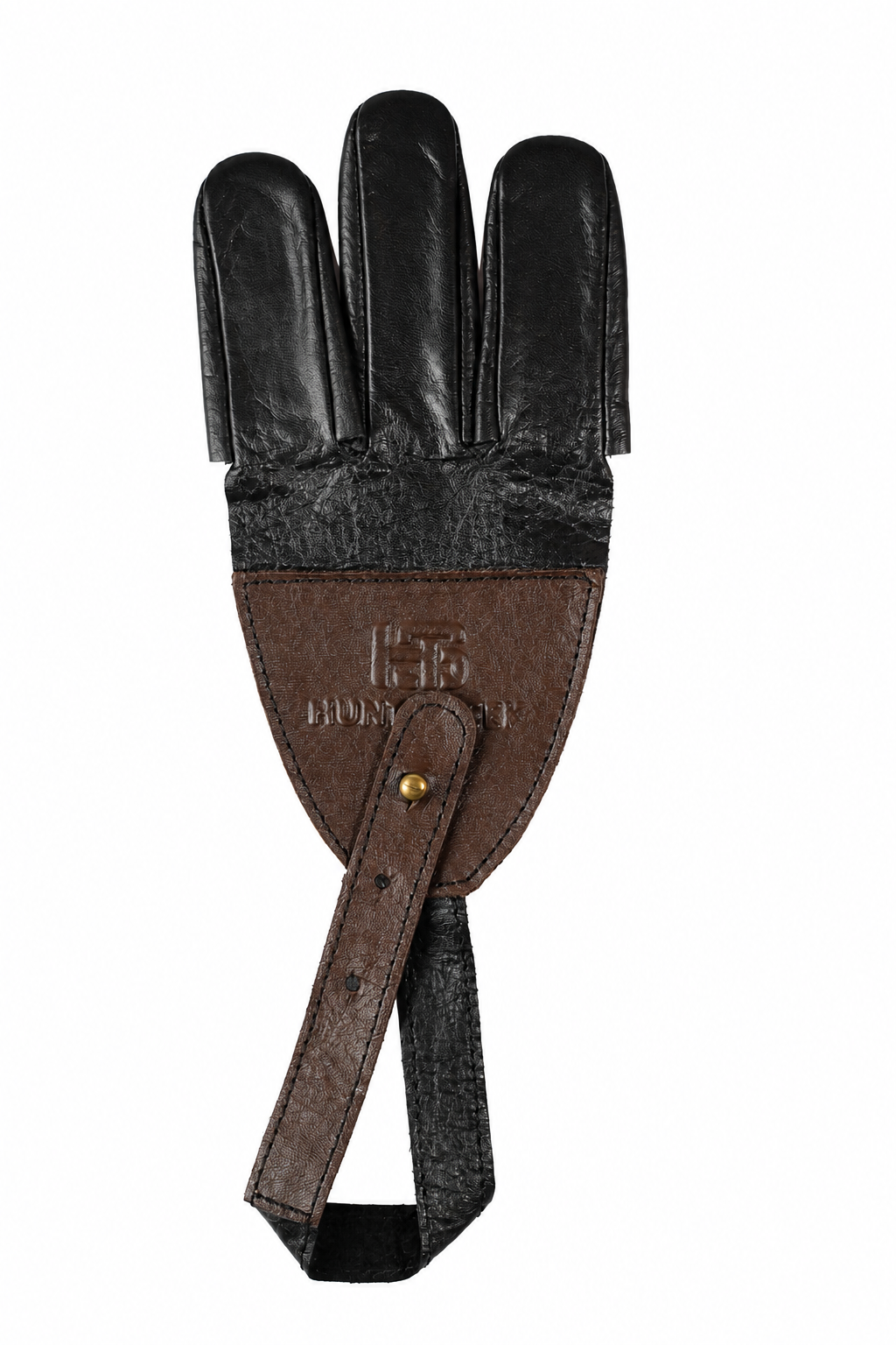 Hunt&Seek Premium Genuine Cow Leather 3-Finger Archery Shooting Glove – Adjustable Free-Size Finger Protector for Recurve Bow, Longbow, Traditional Archery & Hunting