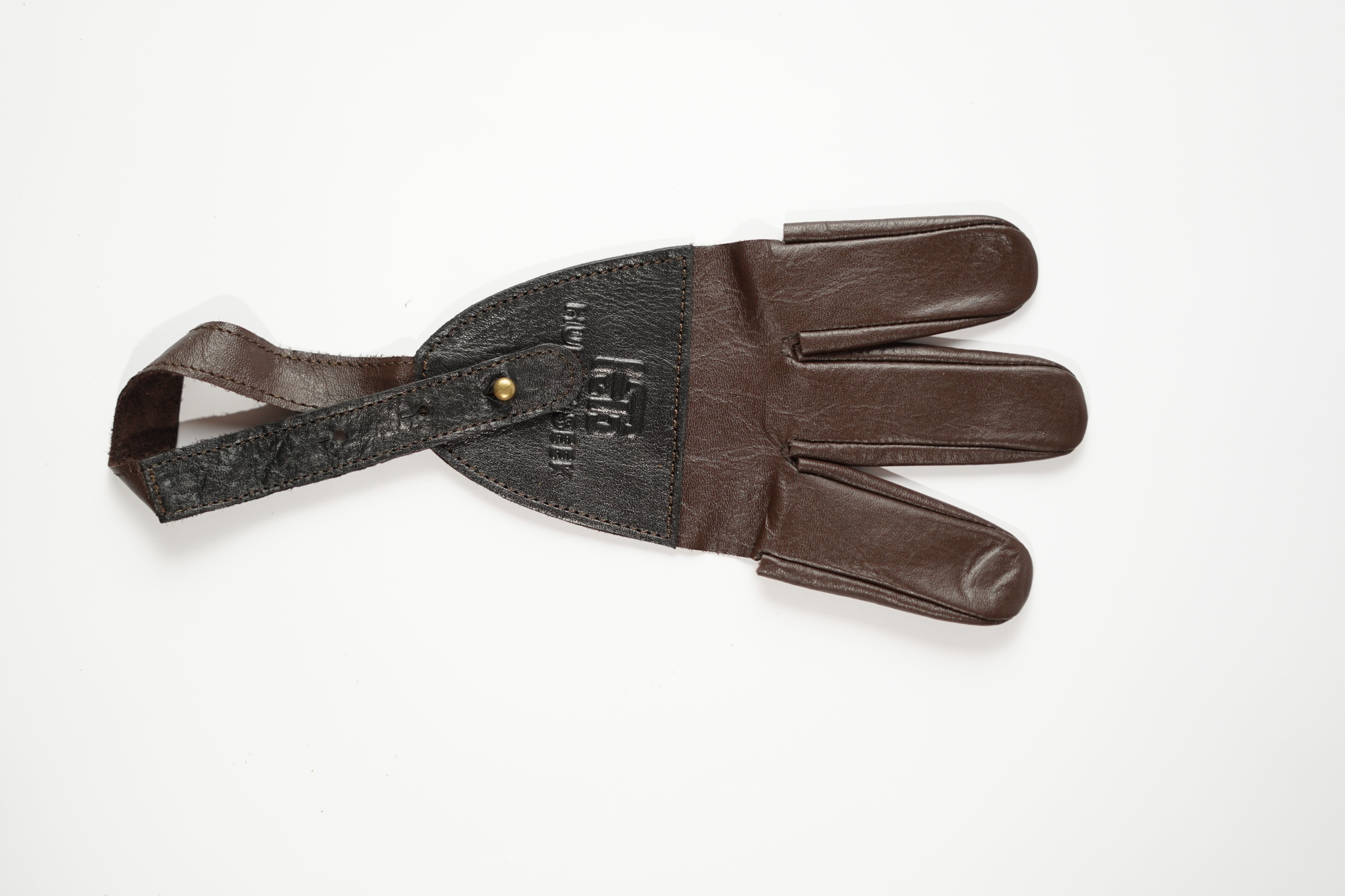 Hunt&Seek Premium Genuine Cow Leather 3-Finger Archery Shooting Glove – Adjustable Free-Size Finger Protector for Recurve Bow, Longbow, Traditional Archery & Hunting