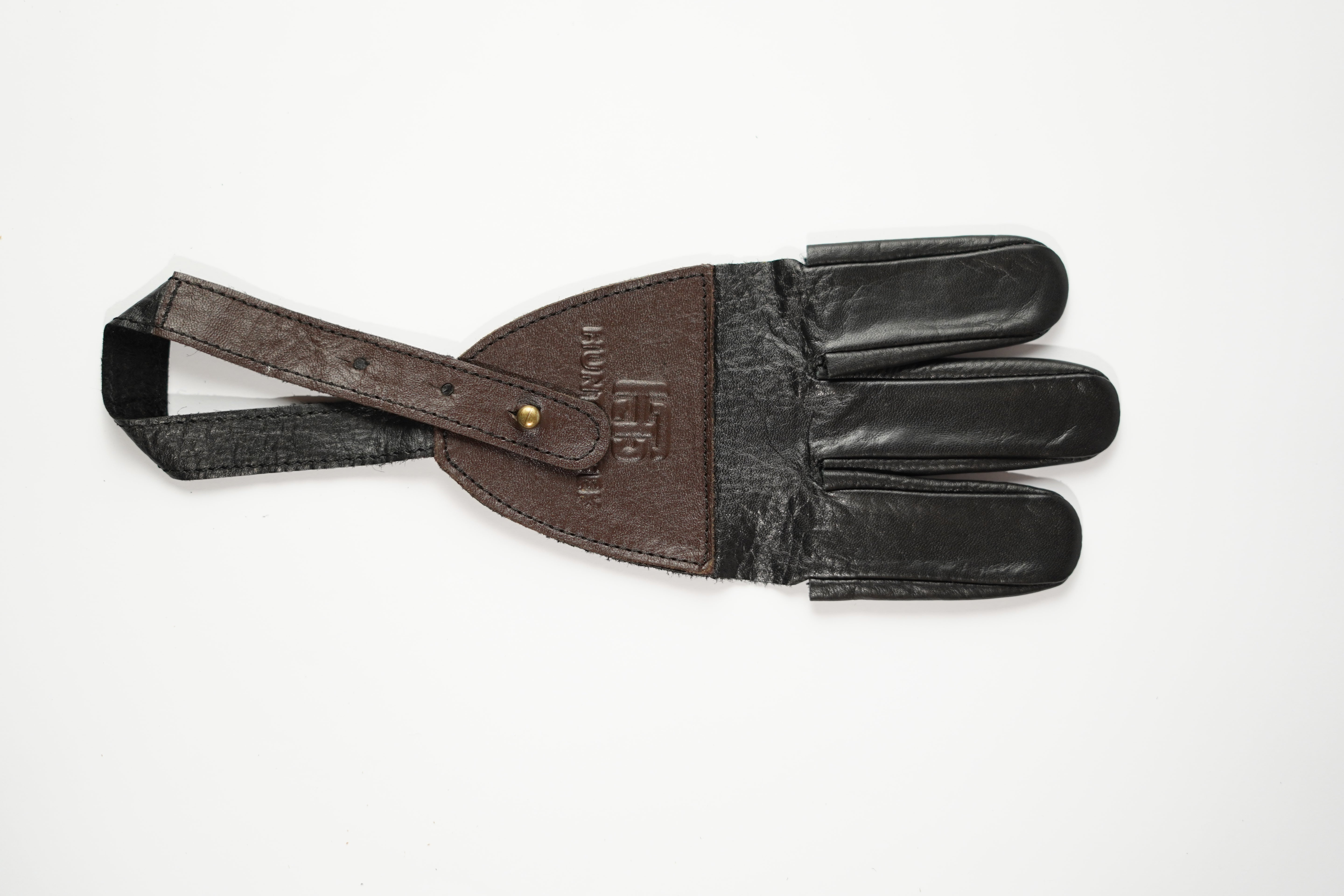 Hunt&Seek Premium Genuine Cow Leather 3-Finger Archery Shooting Glove – Adjustable Free-Size Finger Protector for Recurve Bow, Longbow, Traditional Archery & Hunting