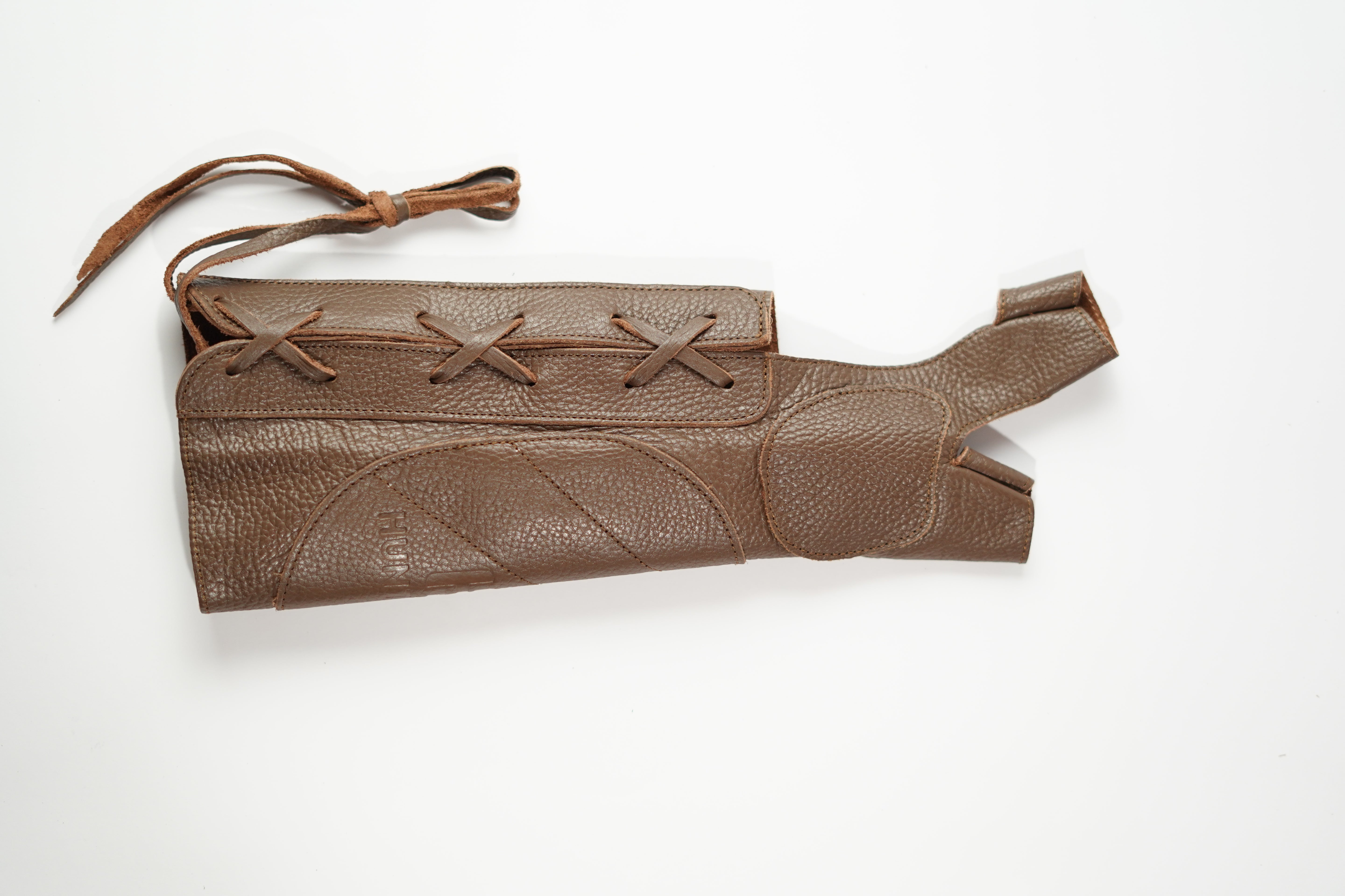 Premium Cow Leather Archery Bow Glove & Arm Guard Combo – Adjustable Lace-Up Forearm Protector with Built-In Bow Glove for Traditional Recurve and Longbow Hunting