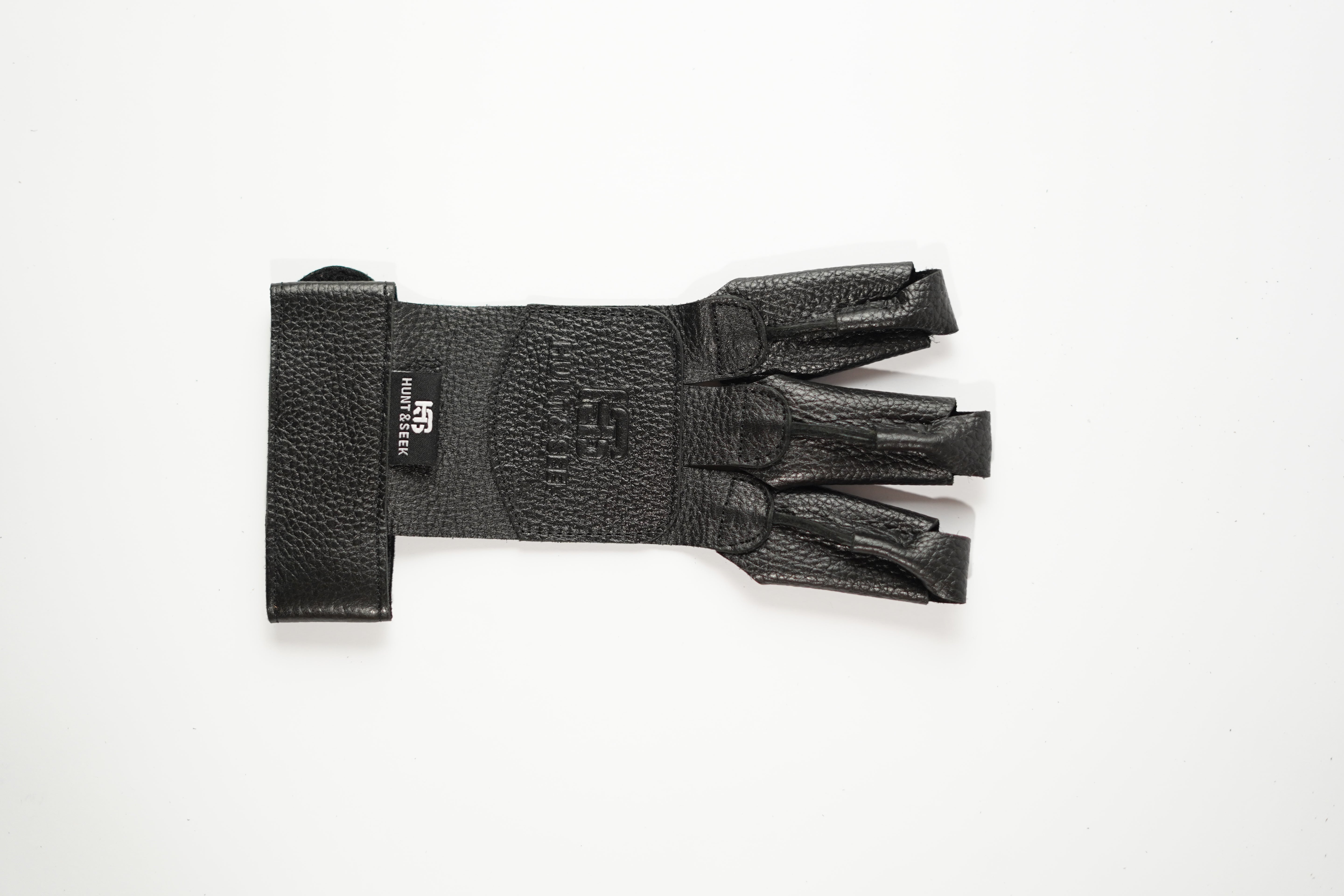 Premium Cow Leather 3-Finger Ambidextrous Archery Shooting Glove – Adjustable Wrist Strap for Recurve, Longbow & Traditional Bow Hunting