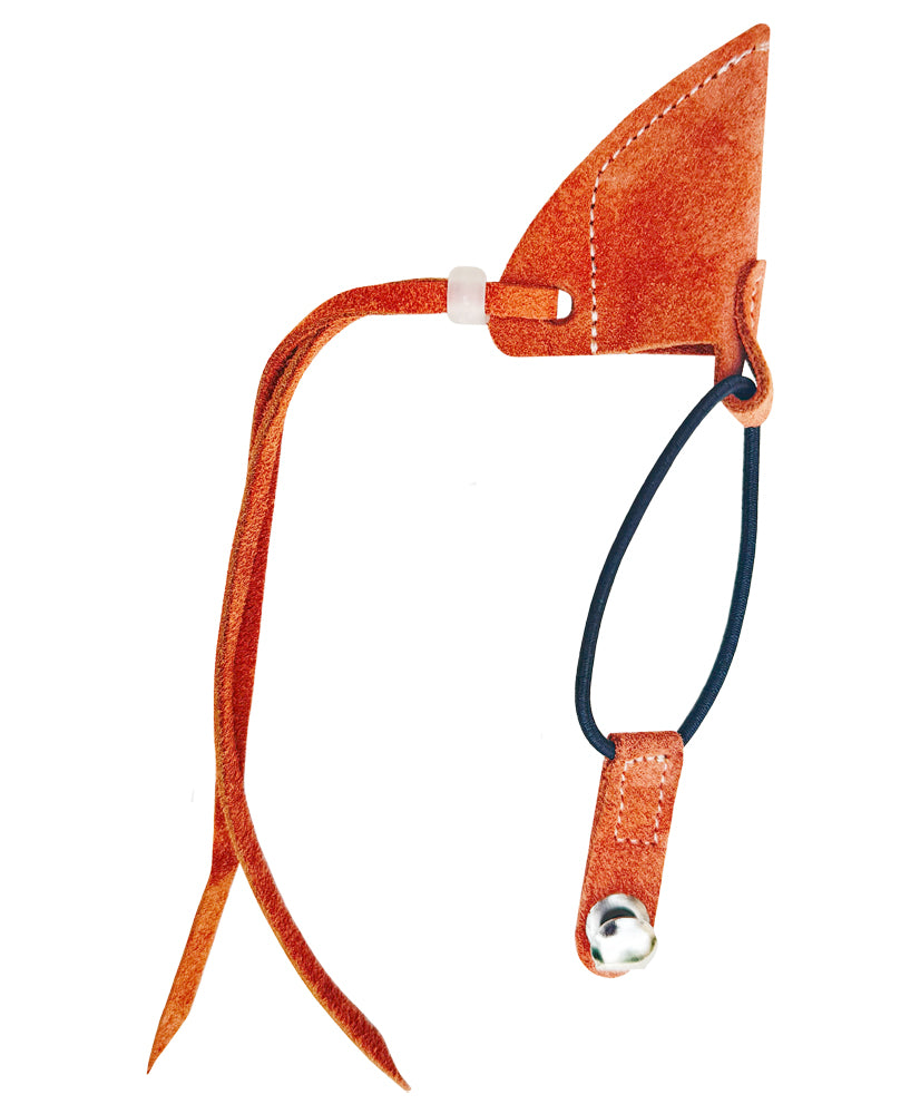 Traditional Bow String Keeper Premium Leather Archery Accessory Elastic Cord with Metal Hook for Recurve & Longbow