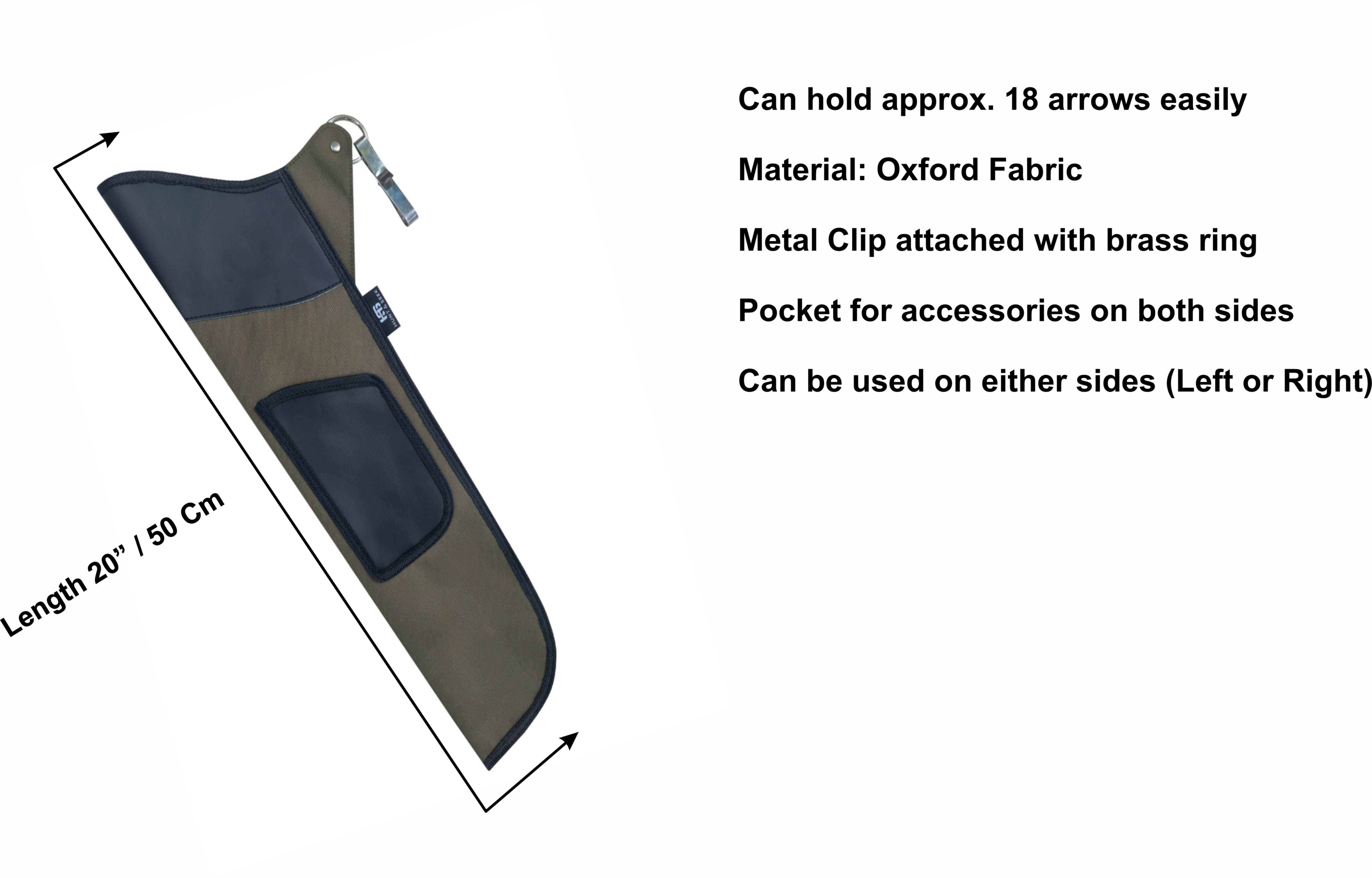 Bow Hunting Quiver Recurve Bow Quiver Two-Sided Accessory Pocket