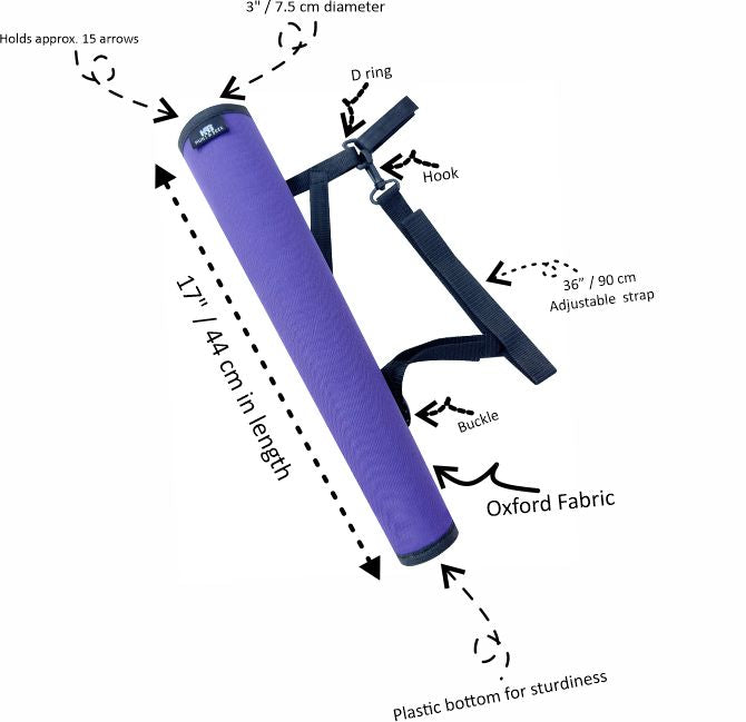 3 in 1 Side, Shoulder, and Back Oxford Fabric Arrow Quiver With Adjustable Strap